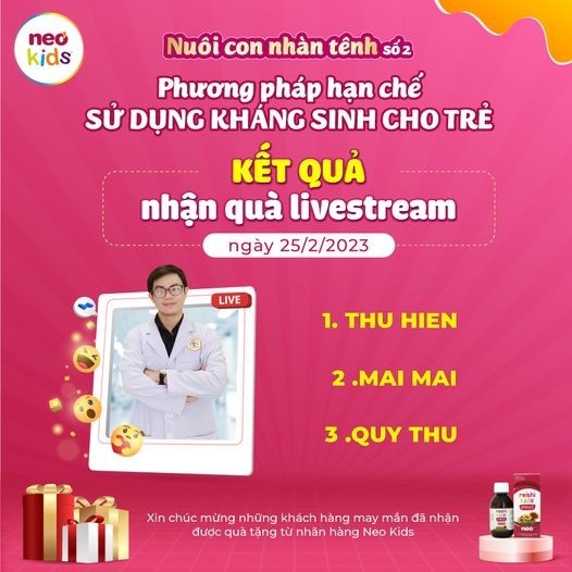 Công bố các mẹ may mắn nhận quà trong chương trình Livestream “Nuôi con nhàn tênh” số 2