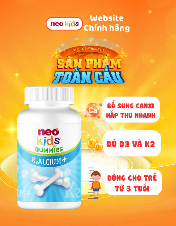 TPBVSK Gummies Canxi Neo Kids - Canxi cho bé vị sữa chua