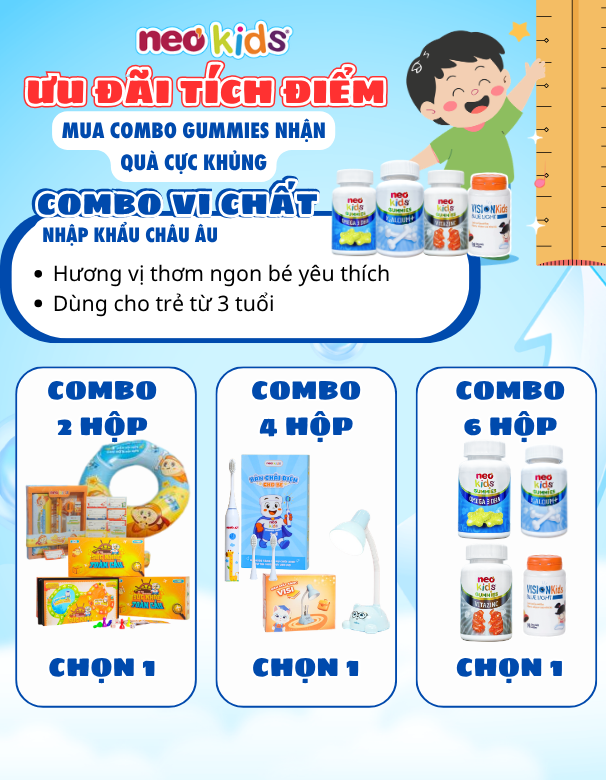 TPBVSK Gummies Neokids - Trọn bộ dưỡng chất chuẩn châu Âu cho bé phát triển - MS: 6